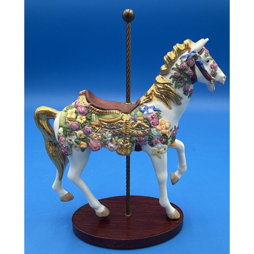 Vintage‎ Franklin Mint Treasury Carousel American Beauty Horse 1988 Replacement